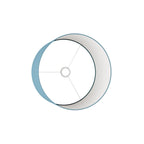 Lampenschirm Zylinder L aus Stoff mit E27-Fassung – Made in Italy – Teletta Hellblau Severo – Ansicht 3