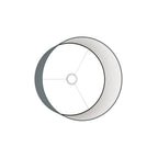 Zylinder-Lampenschirm L aus Stoff mit E27-Fassung – Made in Italy – Dunkelgraues Tuch – Ansicht 3
