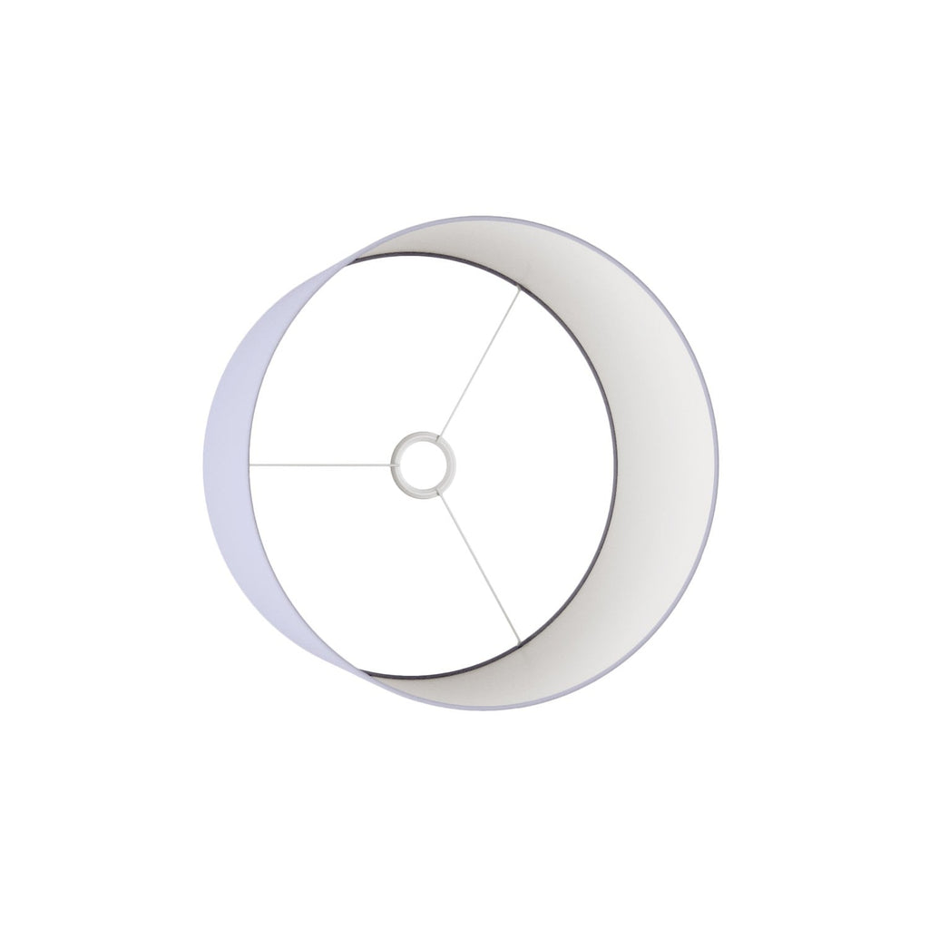 Zylindrischer Lampenschirm L aus Stoff mit E27-Fassung – Made in Italy – Stoff Lila – Ansicht 3