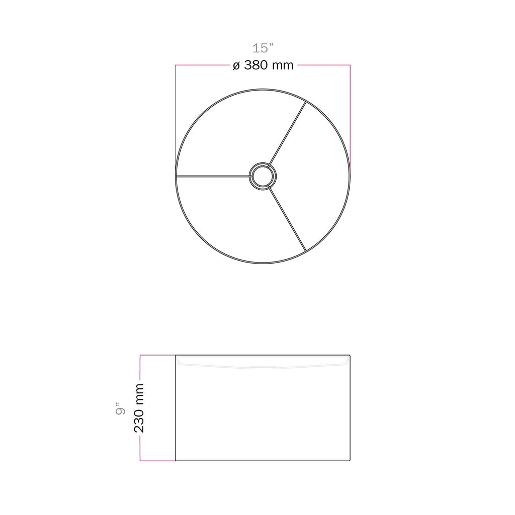 Lampenschirm Zylinder L aus Stoff mit E27-Fassung – Made in Italy – Teletta Mandarino – Ansicht 6