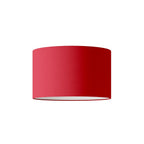 Zylinderförmiger Lampenschirm L aus Stoff mit E27-Fassung - Made in Italy - Teletta Rot