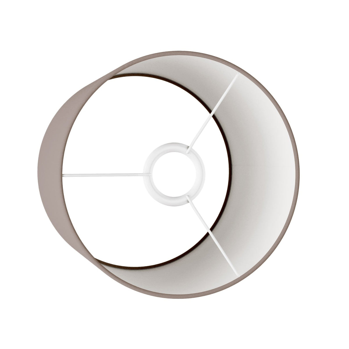 Lampenschirm Zylinder M aus Stoff mit E27-Fassung – Made in Italy – Arenal Asche – Ansicht 3