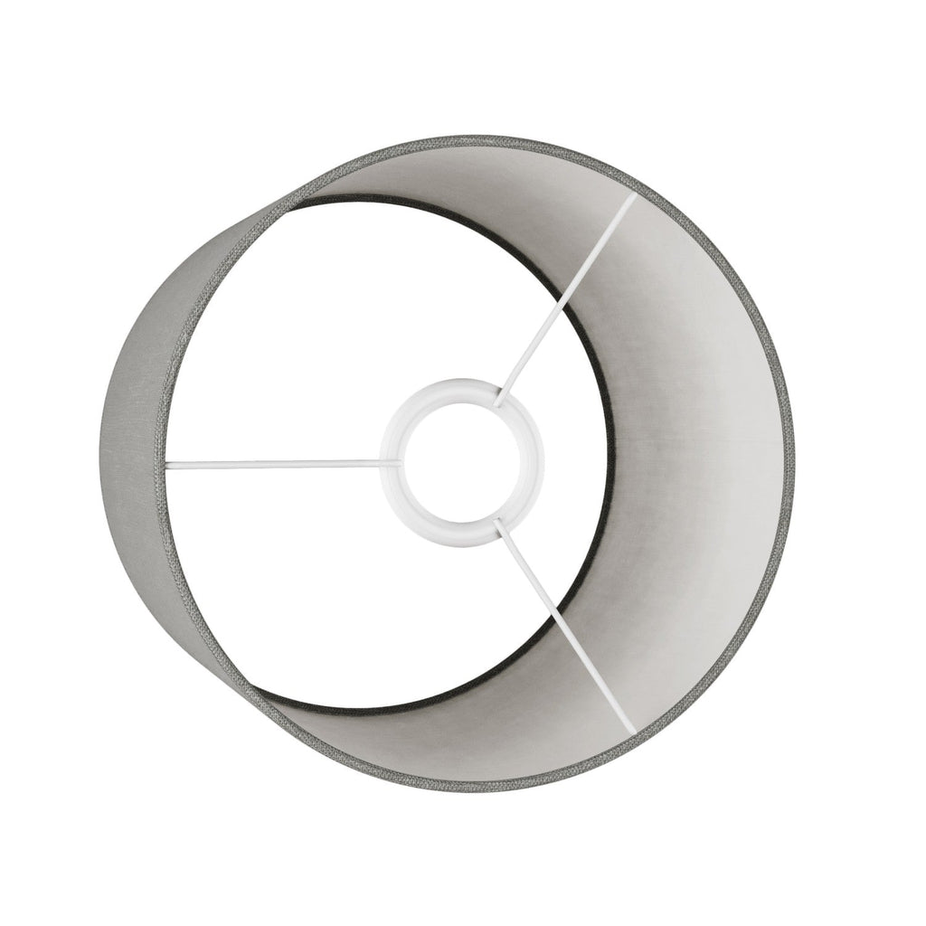 Zylinderschirm M aus Stoff mit E27-Fassung – Made in Italy – Camelot Grau – Ansicht 3