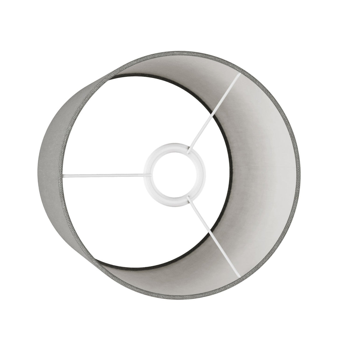 Zylinderschirm M aus Stoff mit E27-Fassung – Made in Italy – Camelot Grau – Ansicht 3