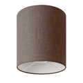 Lampenschirm Zylinder M aus Stoff mit E27-Fassung – Made in Italy – Camelot Braun