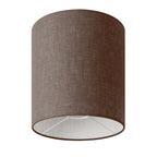 Lampenschirm Zylinder M aus Stoff mit E27-Fassung – Made in Italy – Camelot Braun
