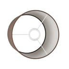 Lampenschirm Zylinder M aus Stoff mit E27-Fassung – Made in Italy – Camelot Braun – Ansicht 3