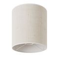 Zylinder-Lampenschirm M aus Stoff mit E27-Fassung – Made in Italy – Helles Jute