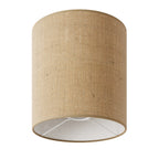 Zylinderlampenschirm M aus Stoff mit E27-Fassung - Made in Italy - Naturjute