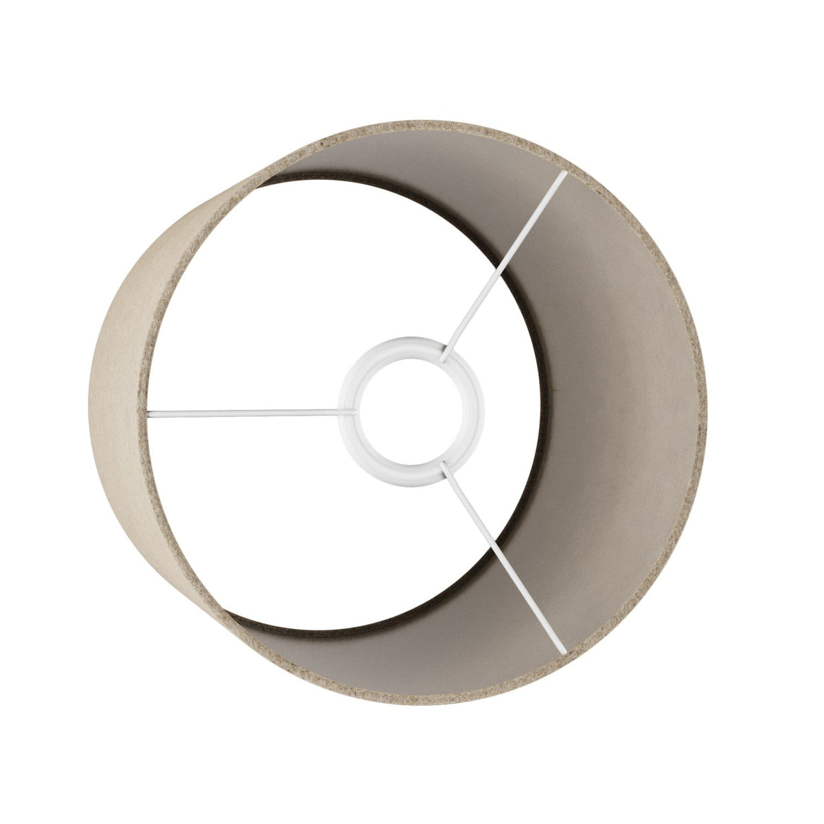 Zylinderschirm M aus Stoff mit E27-Fassung – Made in Italy – Wolle Beige – Ansicht 3