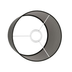 Zylinder-Schirm M aus Stoff mit E27-Fassung – Made in Italy – Dunkelgraue Wolle – Ansicht 3