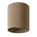 Lampenschirm Zylinder M aus Stoff mit E27-Fassung – Made in Italy – Braunwolle