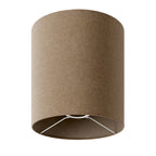 Lampenschirm Zylinder M aus Stoff mit E27-Fassung – Made in Italy – Braunwolle