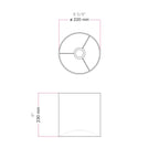 Zylindrischer Lampenschirm M aus Stoff mit E27-Fassung - Made in Italy - Sandwolle – Ansicht 6