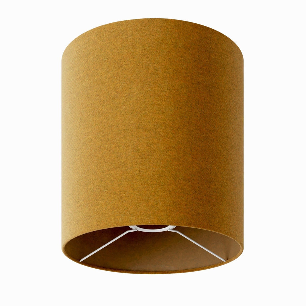 Zylinderschirm M aus Stoff mit E27-Fassung – Made in Italy – Lana Senape