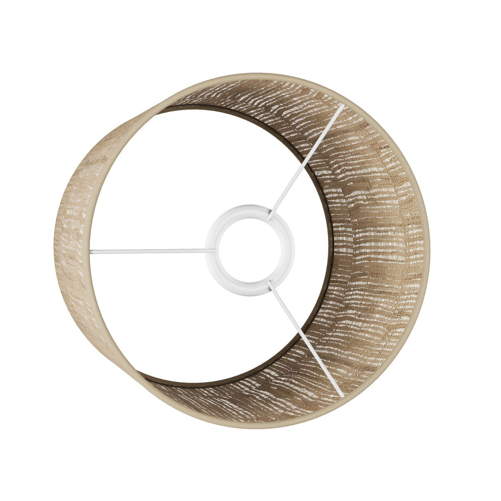 Zylindrischer Lampenschirm M aus Stoff mit E27-Fassung – Made in Italy – Raphia – Ansicht 3