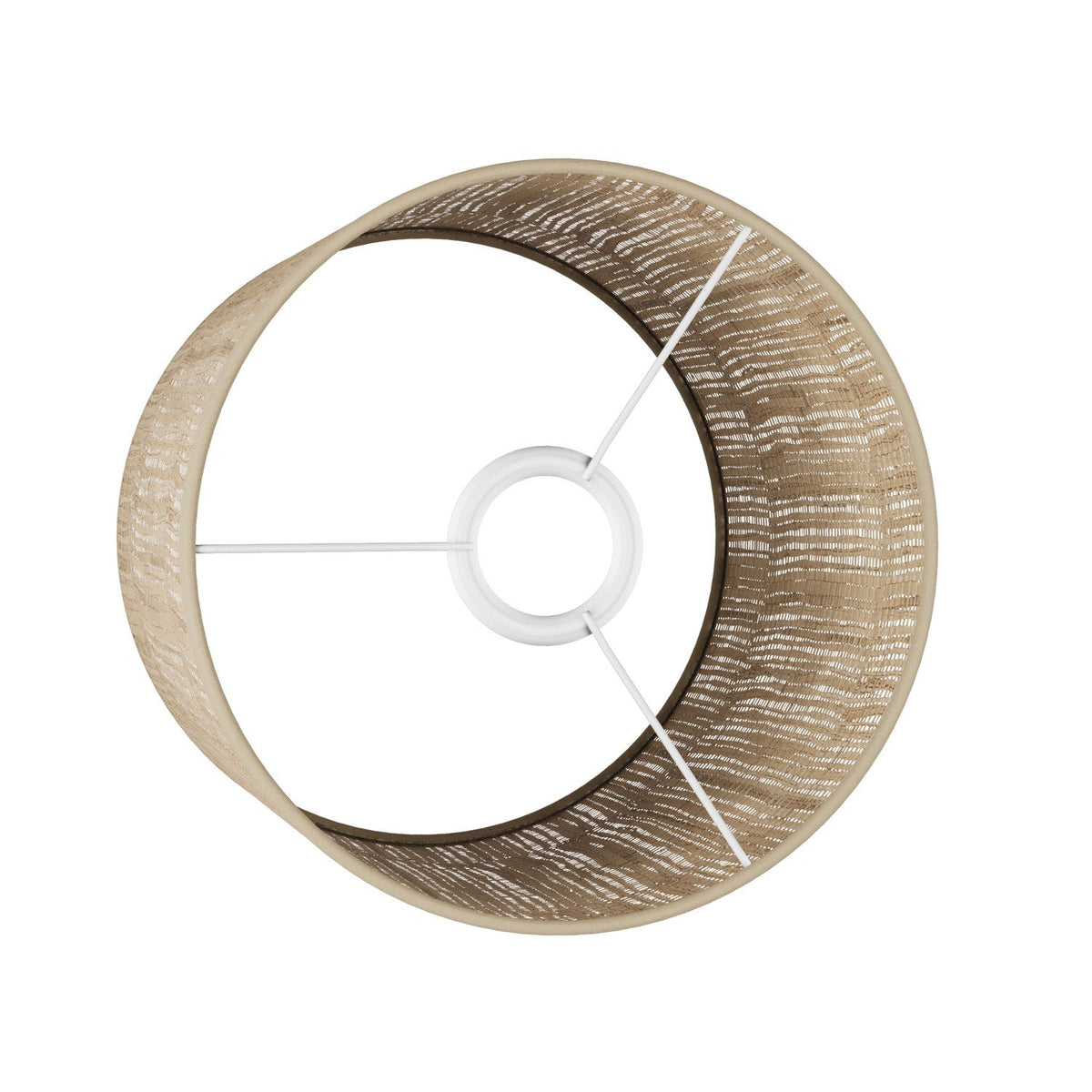 Zylindrischer Lampenschirm M aus Stoff mit E27-Fassung – Made in Italy – Raphia – Ansicht 3