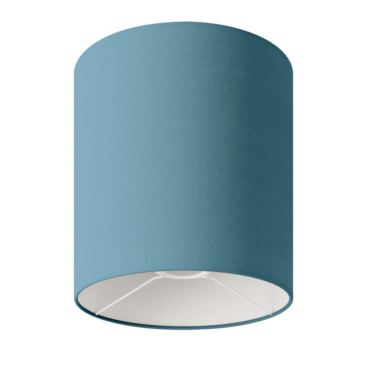 Zylinderschirm M aus Stoff mit E27-Fassung – Made in Italy – Hellblaue Teletta
