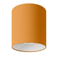 Zylinder-Lampenschirm M aus Stoff mit E27-Fassung – Made in Italy – Mandarine-Stoff