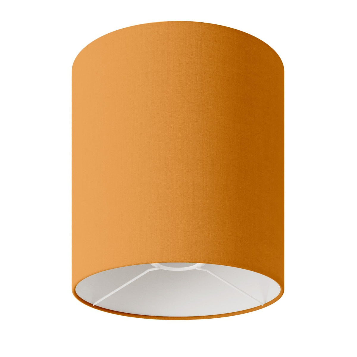 Zylinder-Lampenschirm M aus Stoff mit E27-Fassung – Made in Italy – Mandarine-Stoff