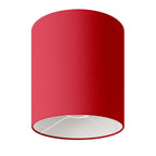 Cilindro M Stoffschirm mit E27-Fassung – Made in Italy – Tuch Rot