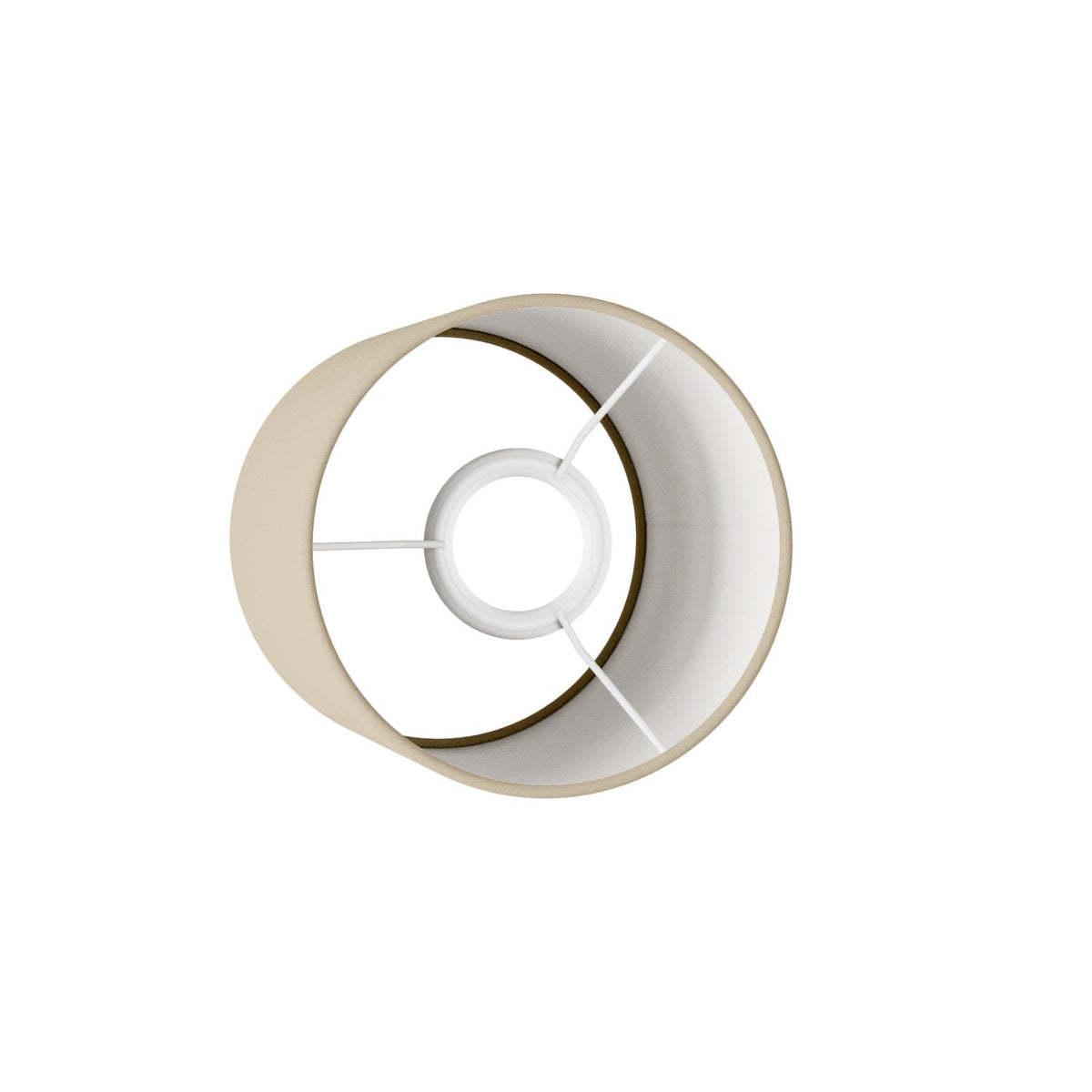 Lampenschirm Zylinder S aus Stoff mit E27-Fassung – Made in Italy – Arenal-Taupe – Ansicht 3