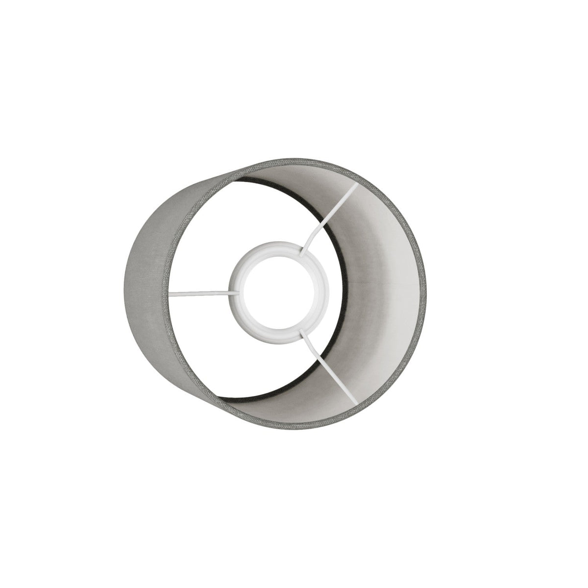 Zylinderschirm S aus Stoff mit E27-Fassung – Made in Italy – Camelot Grau – Ansicht 3