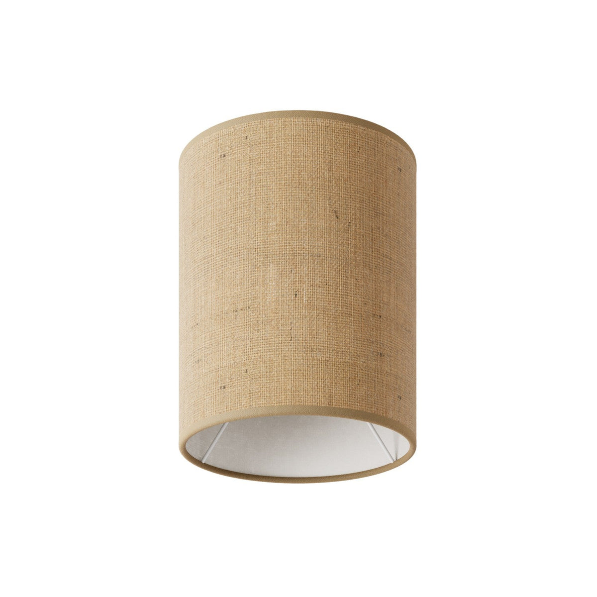 Lampenschirm Zylinder S aus Stoff mit E27-Fassung - Made in Italy - Naturjute