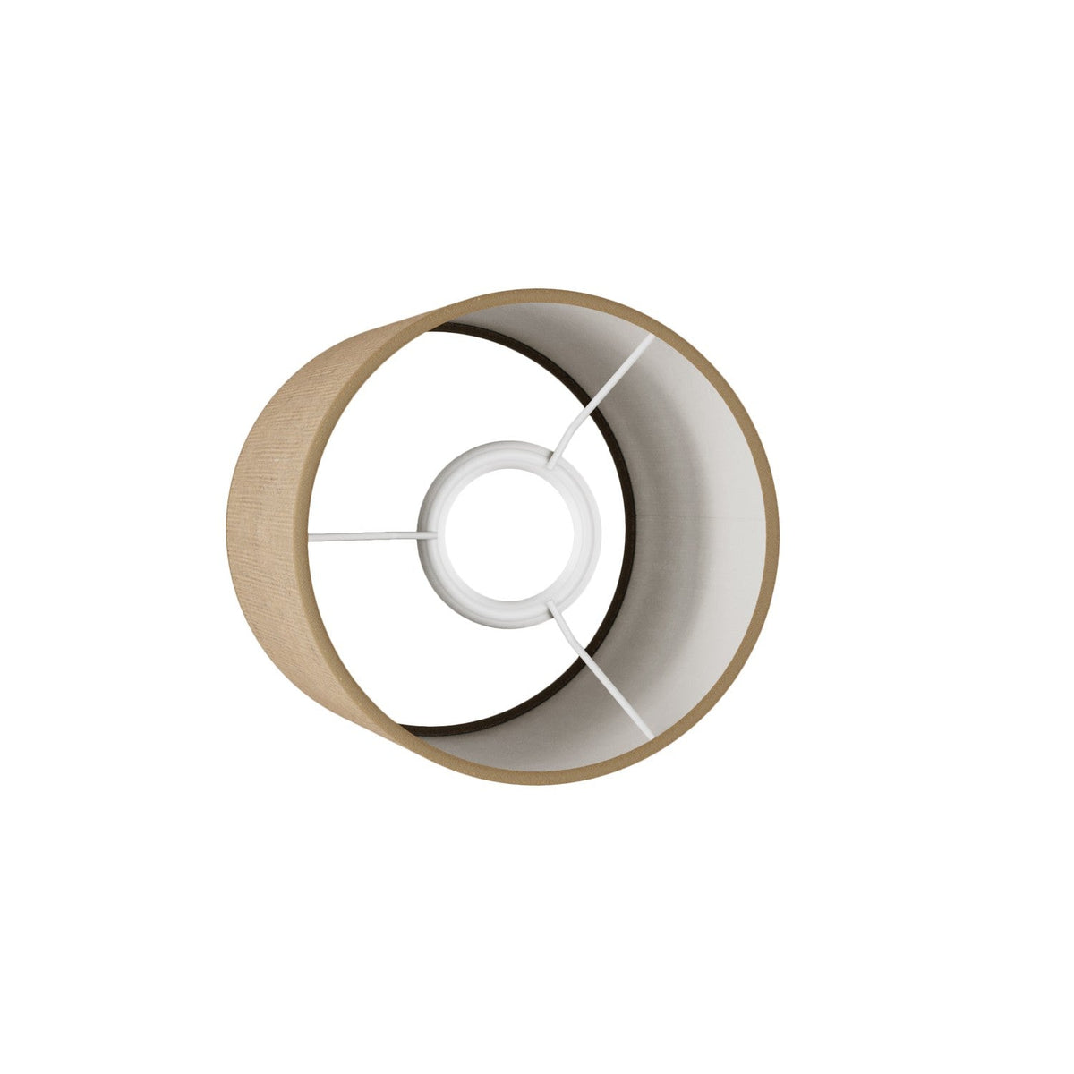 Lampenschirm Zylinder S aus Stoff mit E27-Fassung - Made in Italy - Naturjute – Ansicht 3