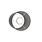 Zylindrischer Lampenschirm S aus Stoff mit E27-Fassung – Made in Italy – Wolle Dunkelgrau – Ansicht 3