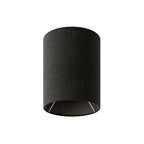 Zylindrischer Lampenschirm S aus Stoff mit E27-Fassung – Made in Italy – Wolle Dunkelgrau
