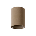 Zylinder-Lampenschirm S aus Stoff mit E27-Fassung – Made in Italy – Braune Wolle