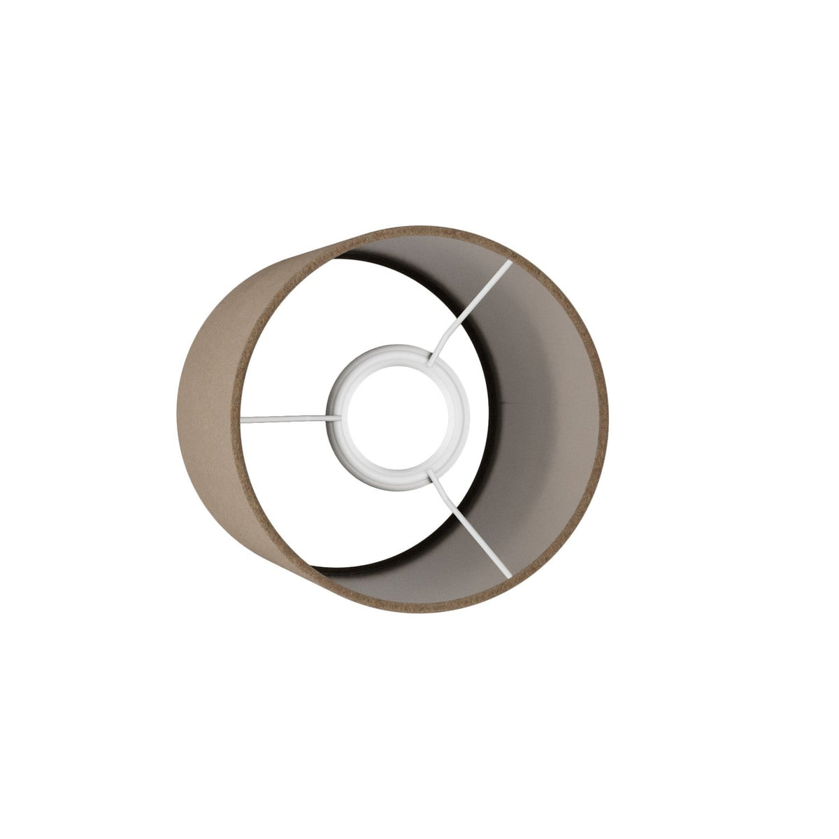 Zylinder-Lampenschirm S aus Stoff mit E27-Fassung – Made in Italy – Braune Wolle – Ansicht 3