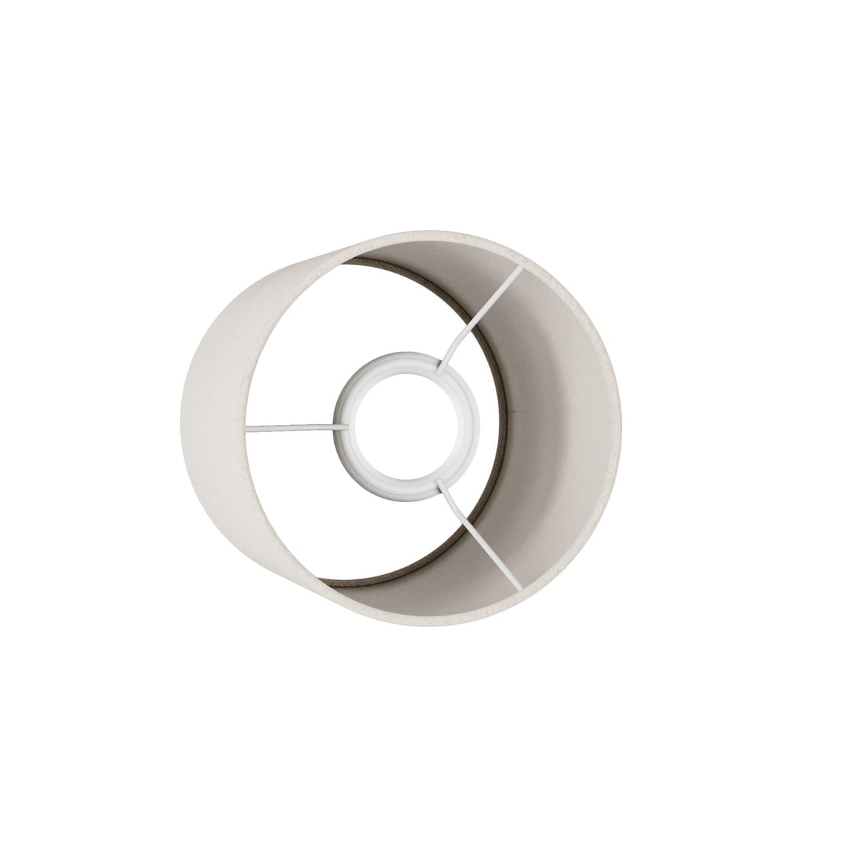 Zylinderlampenschirm S aus Stoff mit E27-Fassung - Made in Italy - Sandwolle – Ansicht 3