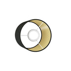 Zylinder-Lampenschirm S aus Stoff mit E27-Fassung - Made in Italy - Schwarz/Gold – Ansicht 3