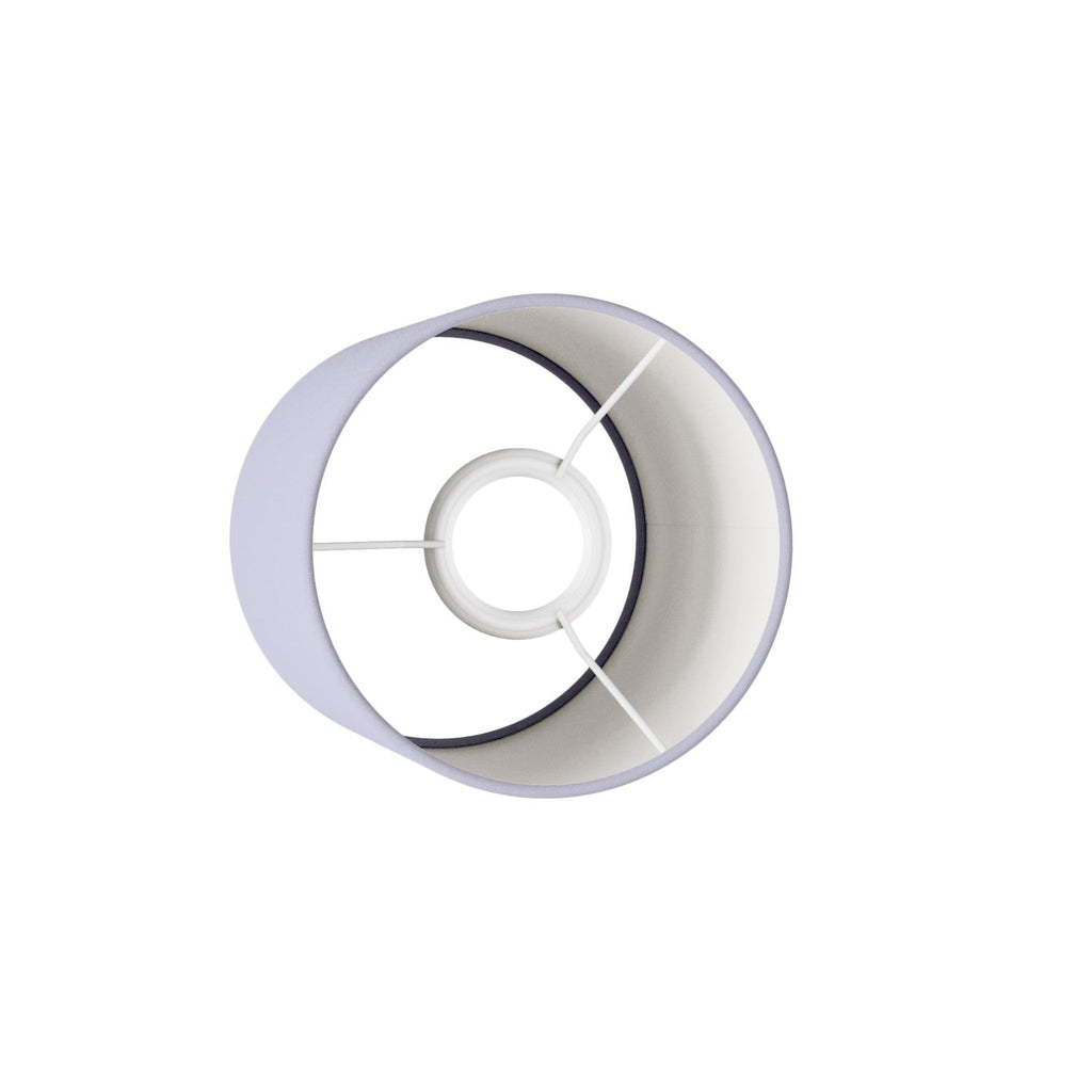 Zylindrischer S-Lampenschirm aus Stoff mit E27-Fassung – Made in Italy – Lila Baumwollstoff – Ansicht 3