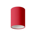 Zylinder-Lampenschirm S aus Stoff mit E27-Fassung – Made in Italy – Teletta Rot