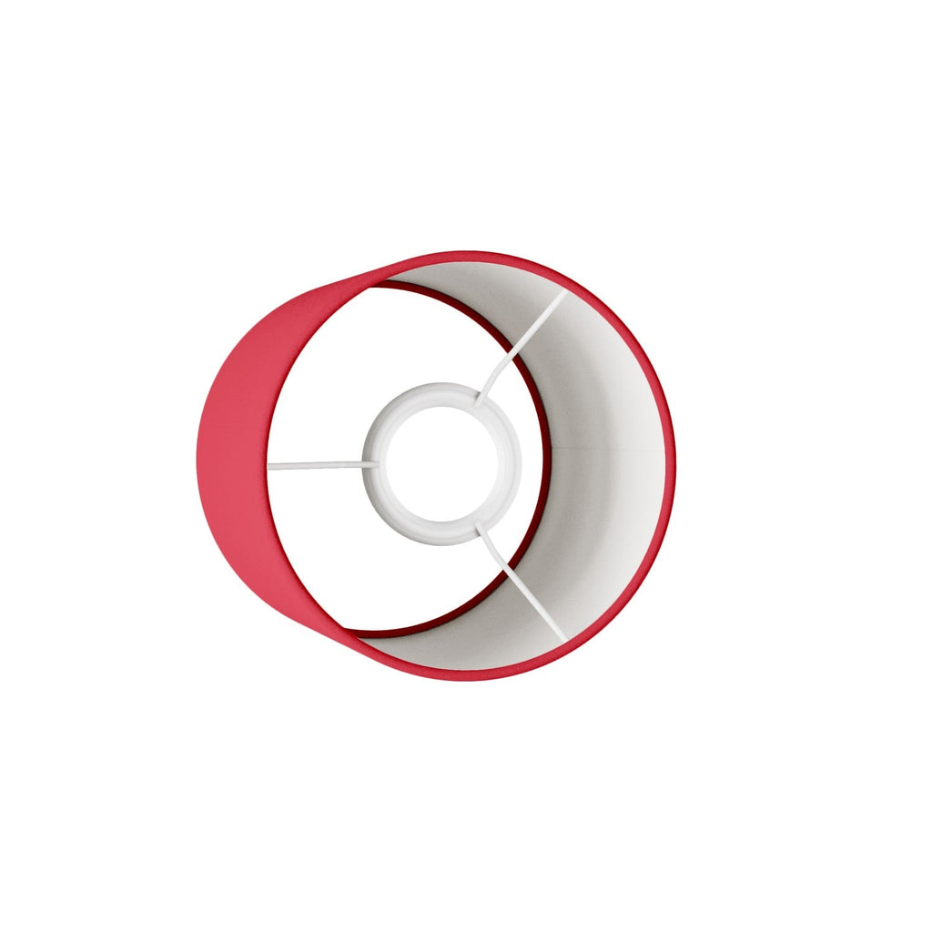 Zylinder-Lampenschirm S aus Stoff mit E27-Fassung – Made in Italy – Teletta Rot – Ansicht 3
