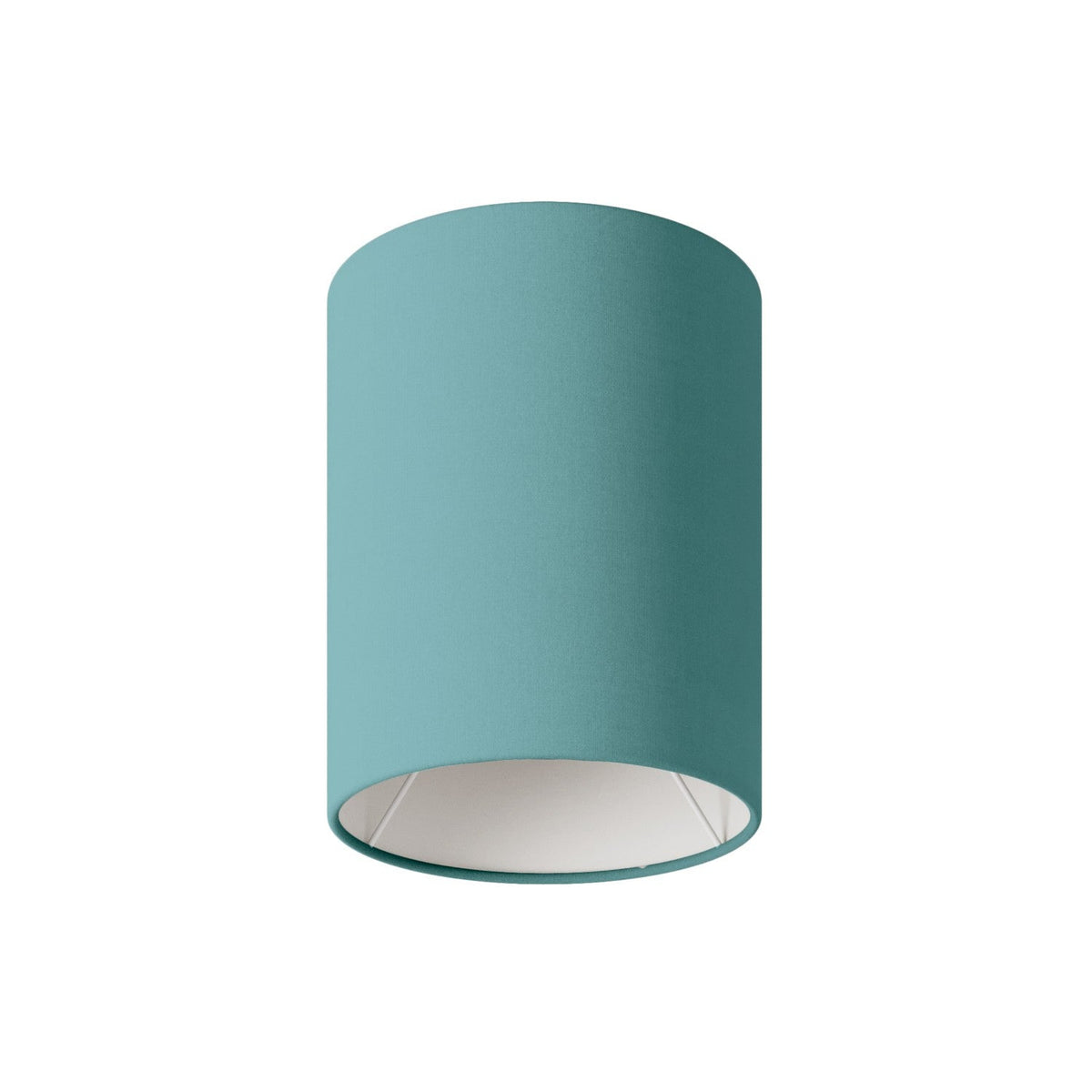 Zylinder-Lampenschirm S aus Stoff mit E27-Fassung – Made in Italy – Teletta Verde Dubbio