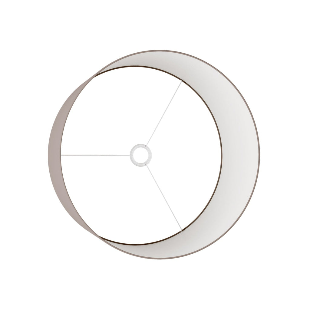 Zylindrischer XL-Stofflampenschirm mit E27-Fassung - Made in Italy - Arenal Cenere – Ansicht 3