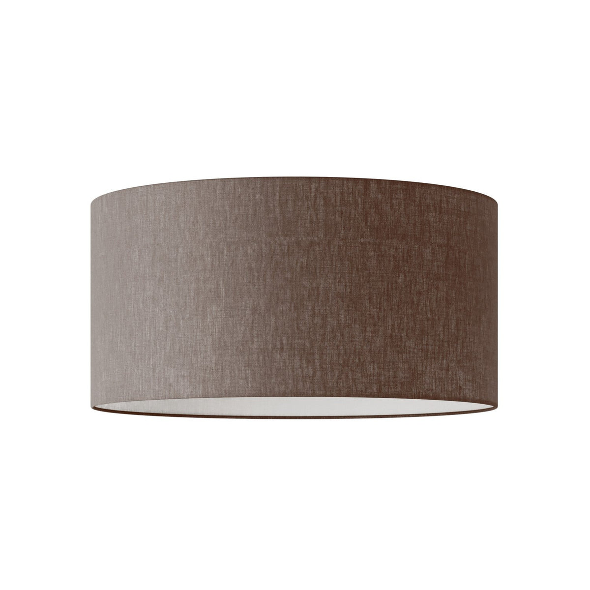Zylindrischer XL-Lampenschirm aus Stoff mit E27-Fassung – Made in Italy – Camelot Braun