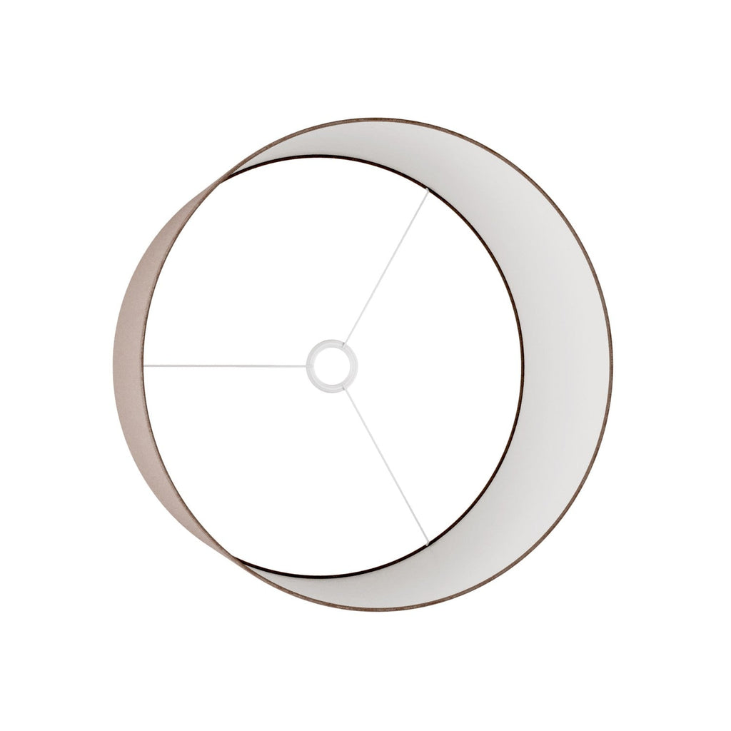 Zylindrischer XL-Lampenschirm aus Stoff mit E27-Fassung – Made in Italy – Camelot Braun – Ansicht 3