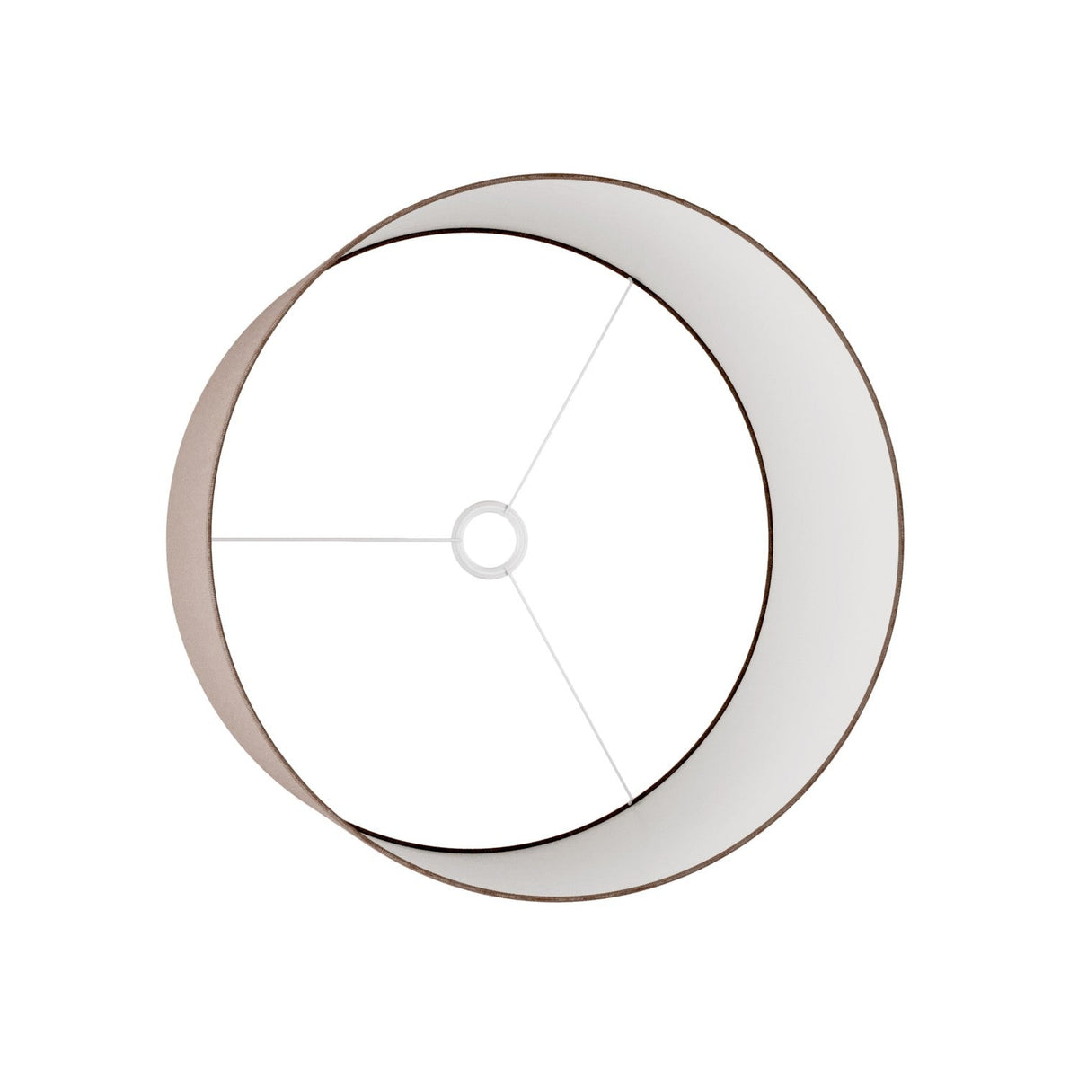 Zylindrischer XL-Lampenschirm aus Stoff mit E27-Fassung – Made in Italy – Camelot Braun – Ansicht 3