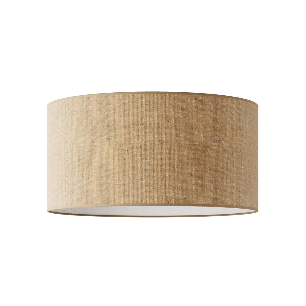 XL-Zylinderschirm aus Stoff mit E27-Fassung – Made in Italy – Naturjute