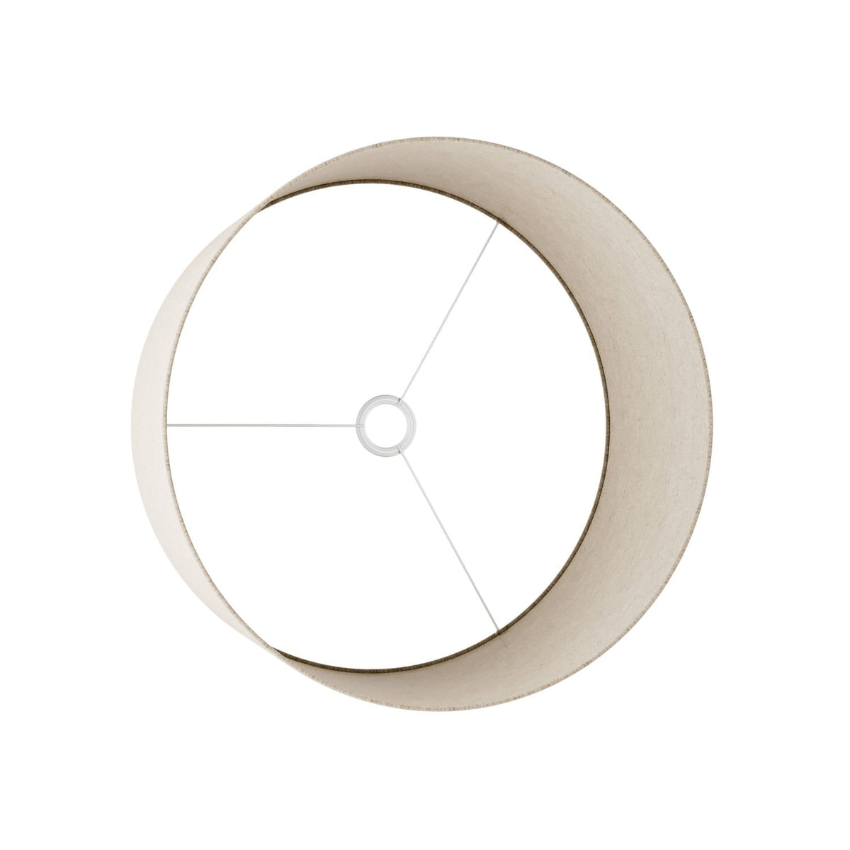 Zylinder Lampenschirm XL aus Stoff mit E27-Fassung – Made in Italy – Beige Wolle – Ansicht 3