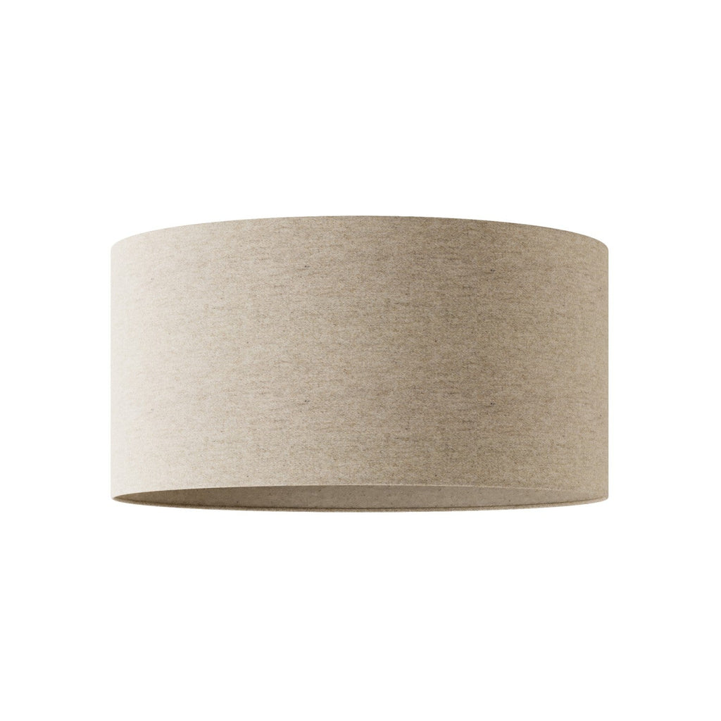Zylinder Lampenschirm XL aus Stoff mit E27-Fassung – Made in Italy – Beige Wolle
