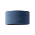 Zylinderförmiger XL-Lampenschirm aus Stoff mit E27-Fassung – Made in Italy – Blaue Wolle