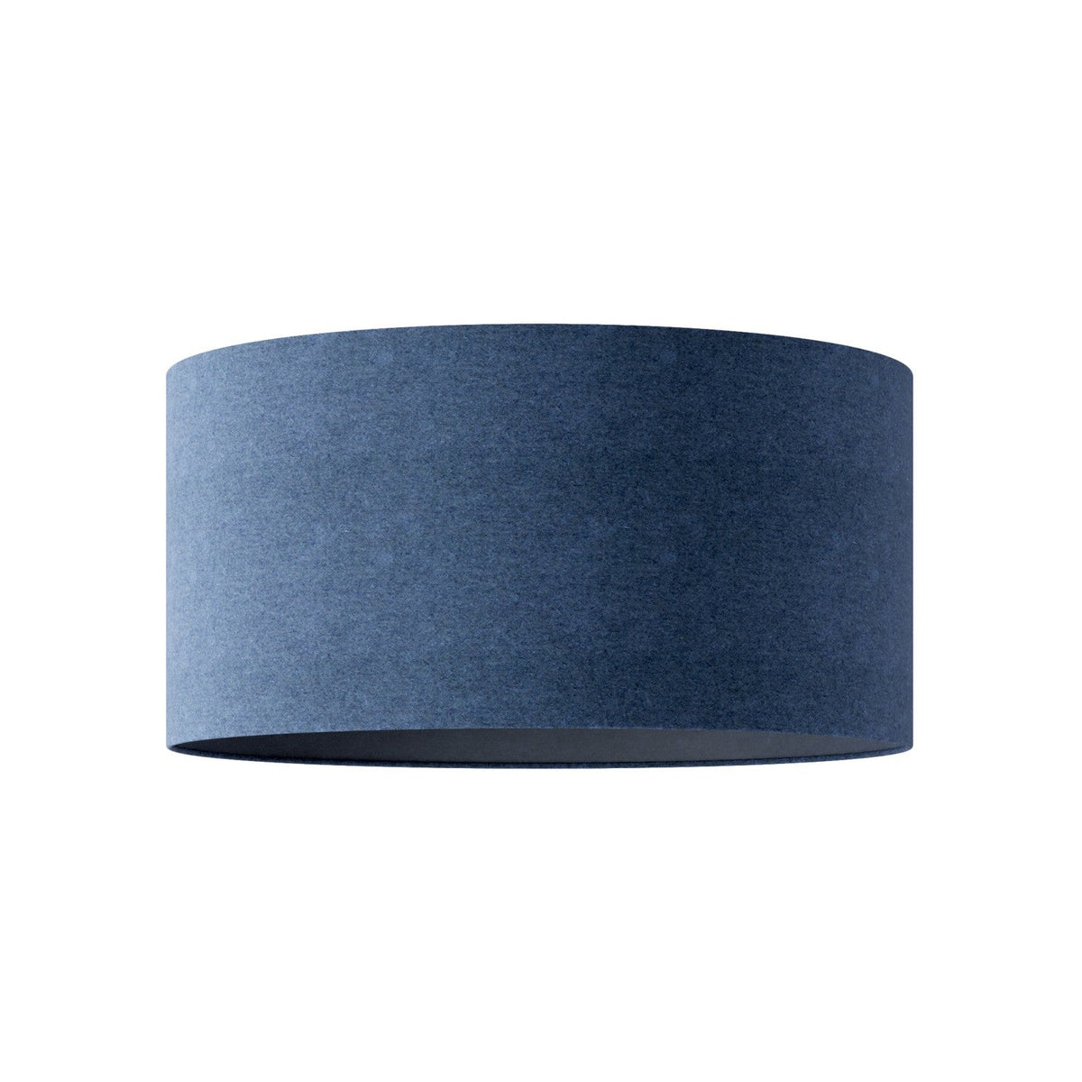 Zylinderförmiger XL-Lampenschirm aus Stoff mit E27-Fassung – Made in Italy – Blaue Wolle