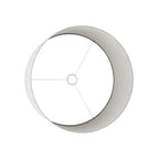Zylindrischer XL-Lampenschirm aus Stoff mit E27-Fassung – Made in Italy – Hellgraue Wolle – Ansicht 3