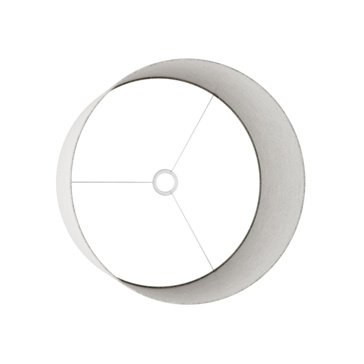 Zylindrischer XL-Lampenschirm aus Stoff mit E27-Fassung – Made in Italy – Hellgraue Wolle – Ansicht 3